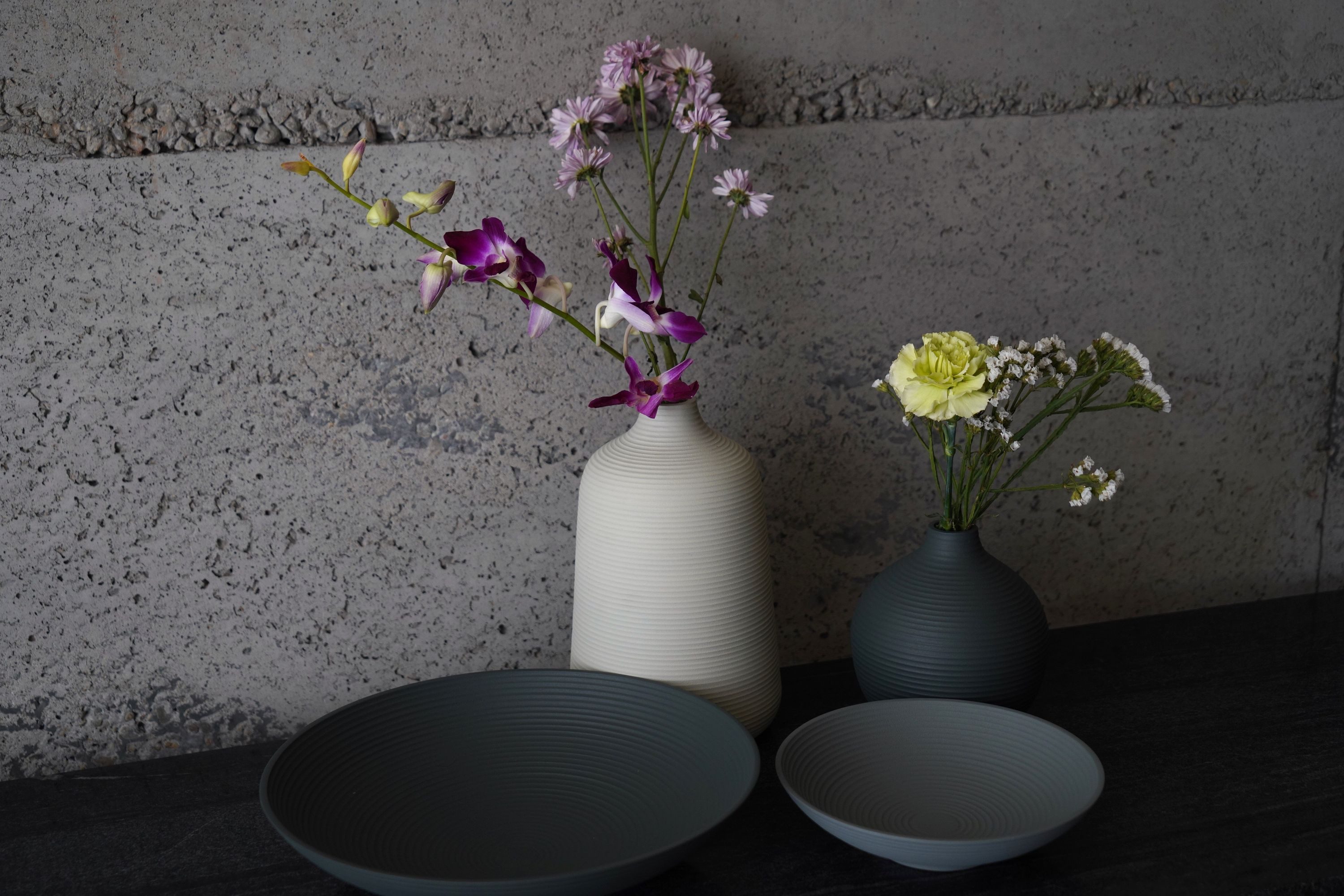 PHILIPPI Kugelvase, Aluminium, pulverbeschichtet, 25 cm (h)