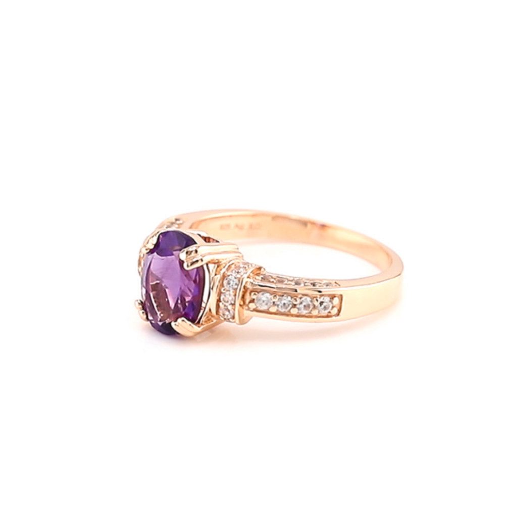 Cavill Silberring Amethyst Ring 1,49 ct, Rosévergoldet, 925 Sterlingsilber, Zirkon (1-tlg)