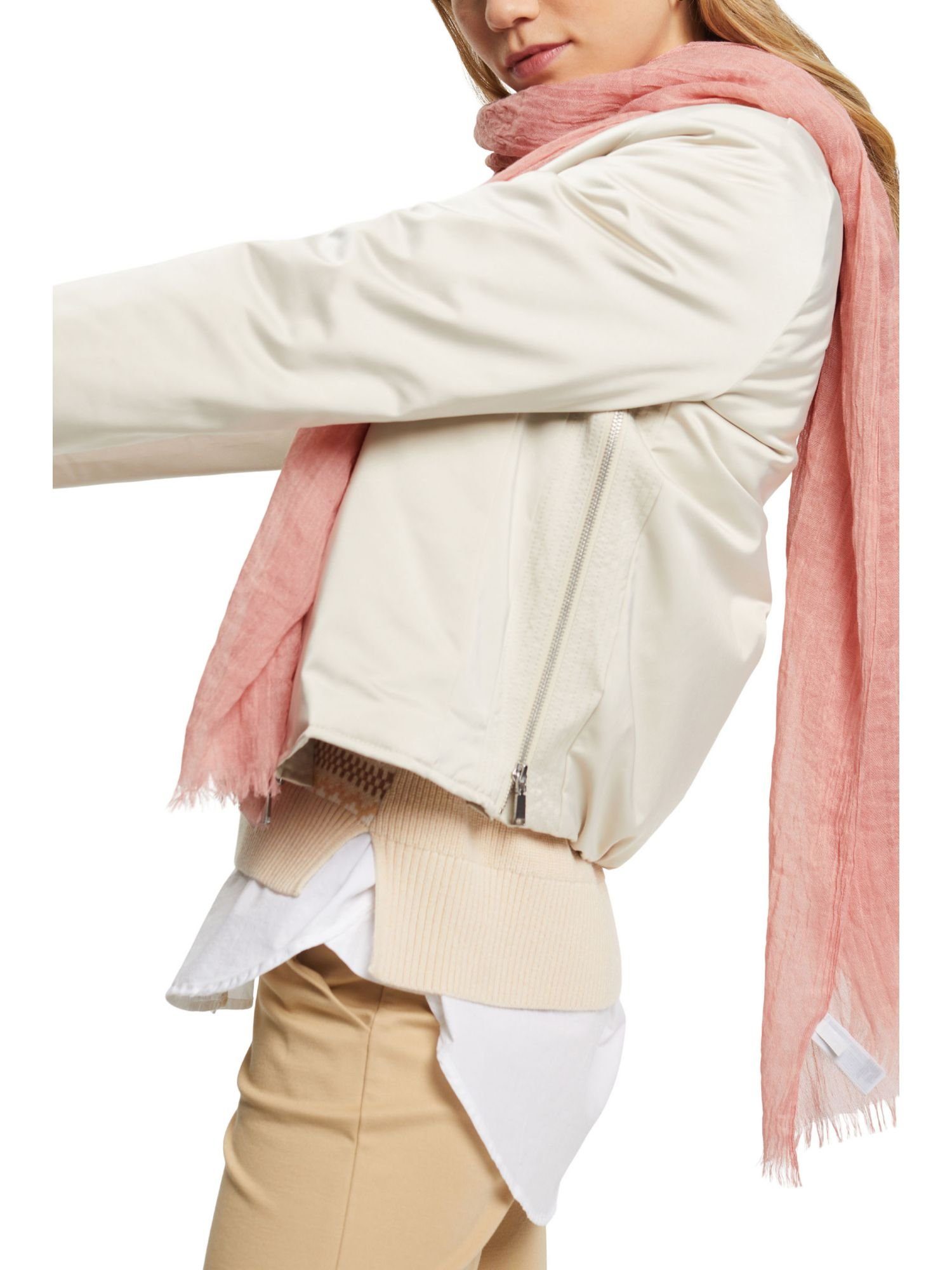 PINK Modeschal Crinkle-Effekt Esprit Schal mit