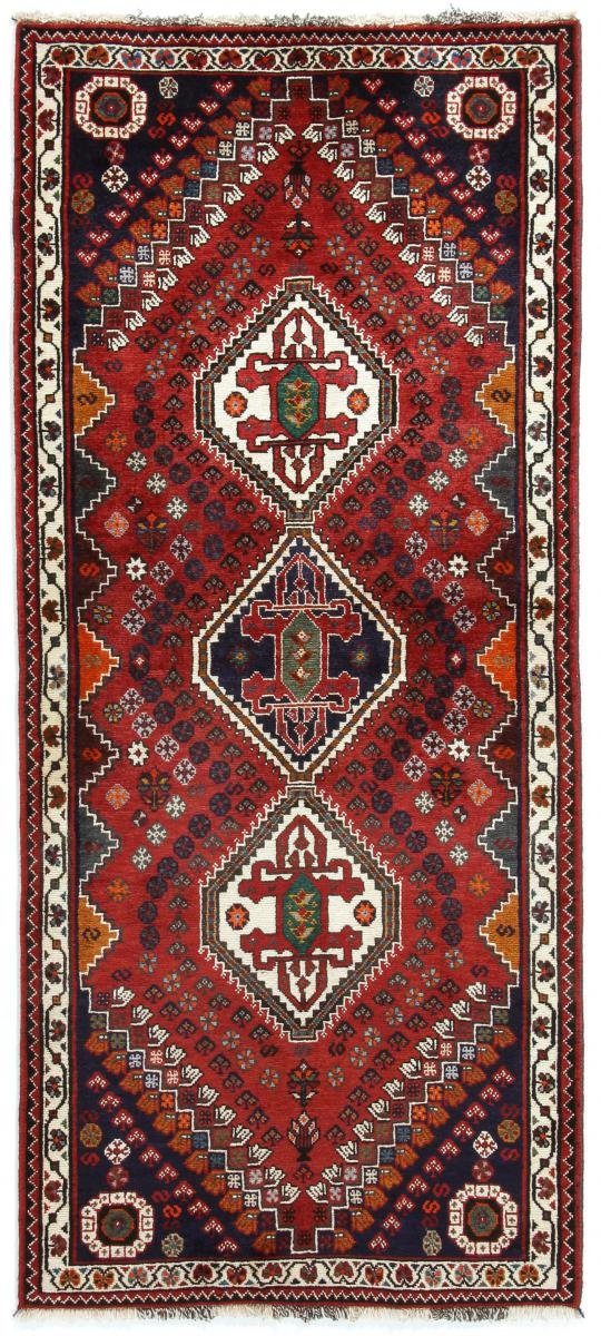 Orientteppich Shiraz 84x194 Handgeknüpfter Orientteppich / Perserteppich Läufer, Nain Trading, rechteckig, Höhe: 10 mm