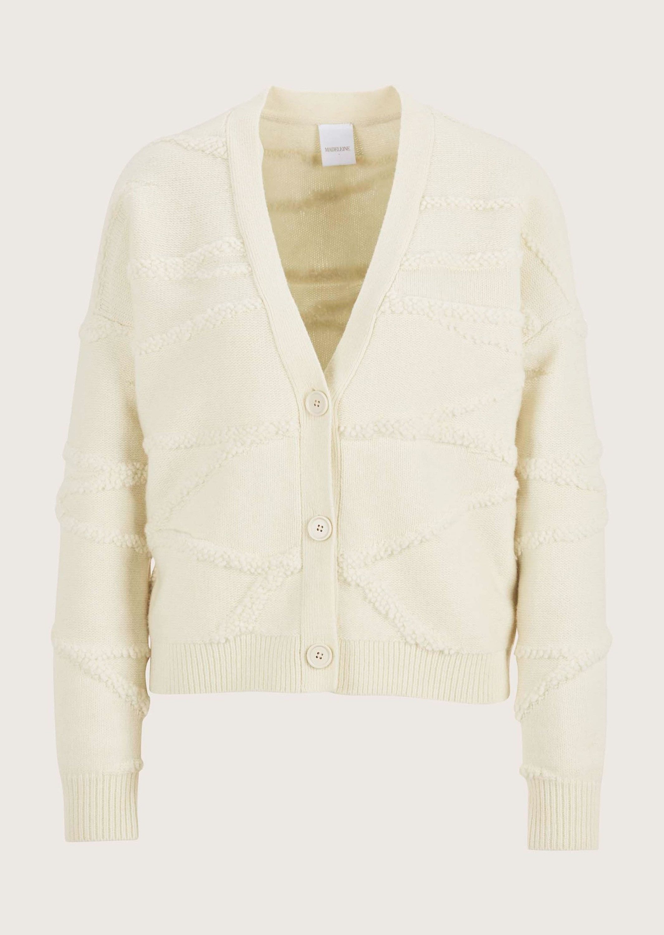 Strickjacke Moderne Oversized-Jacke mit V-Ausschnitt