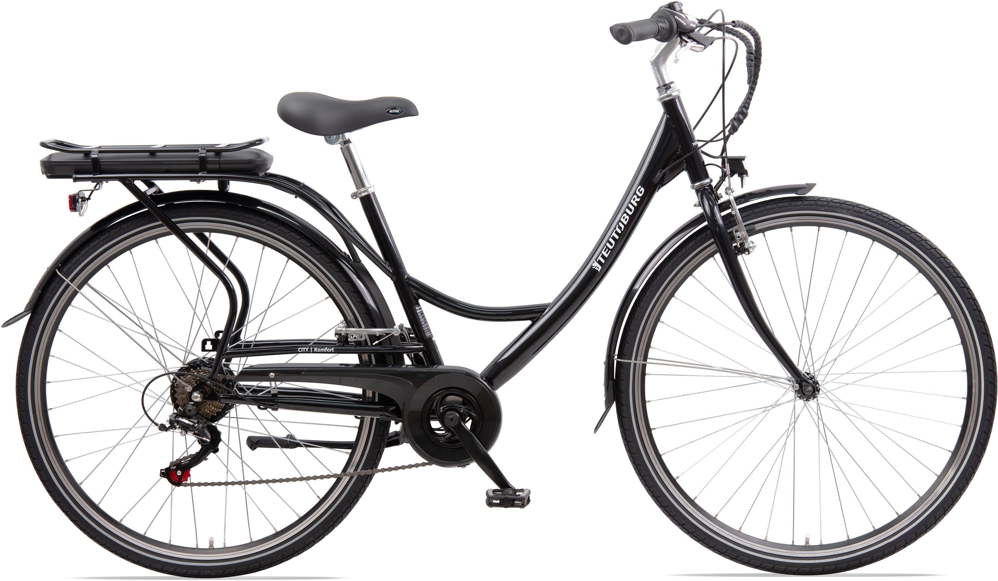 Teutoburg E-Bike Senne, 7 Gang Shimano, Kettenschaltung, Heckmotor, 374,4 Wh Akku, Pedelec