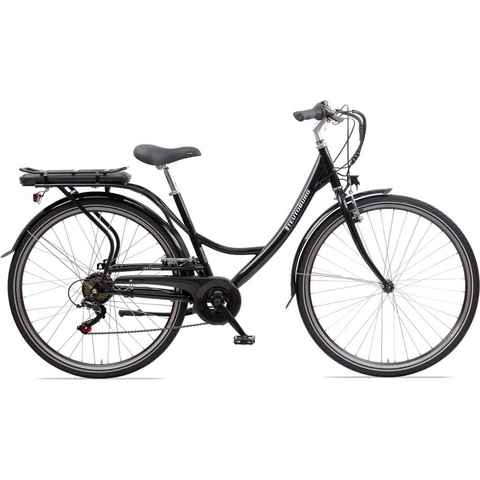 Teutoburg E-Bike Senne, 7 Gang Shimano, Kettenschaltung, Heckmotor, 374,4 Wh Akku, Pedelec, Elektrofahrrad für Damen u. Herren, Cityrad