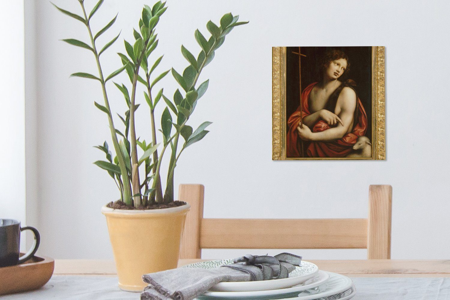 OneMillionCanvasses® Leinwandbild Der heilige Johannes St), für Täufer Bilder der Schlafzimmer - Vinci, Leinwand da Leonardo Wohnzimmer (1