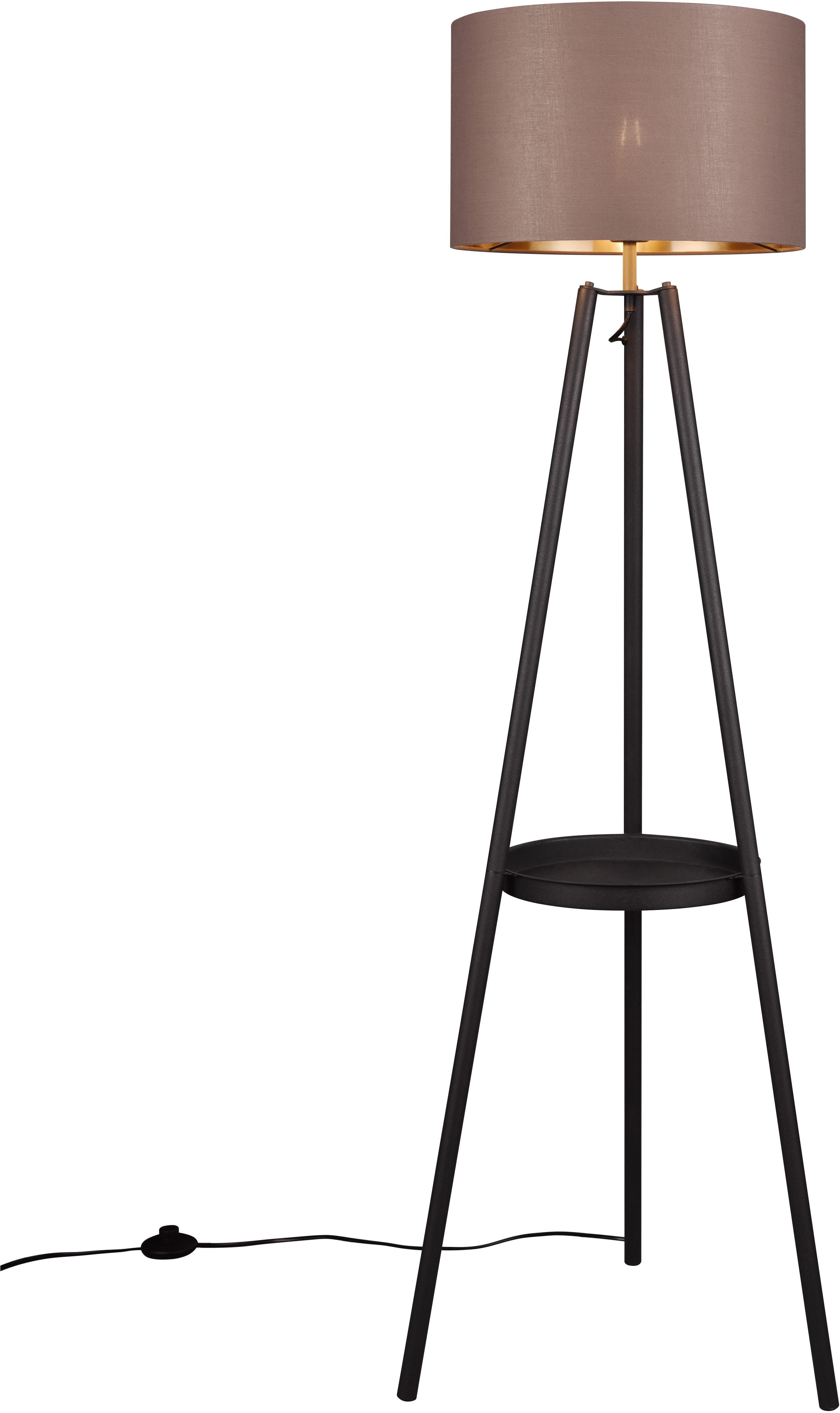 Stehlampe COLETTE, Stehleuchte Dreibein mit Ablagefläche exkl 1xE27 max 60W