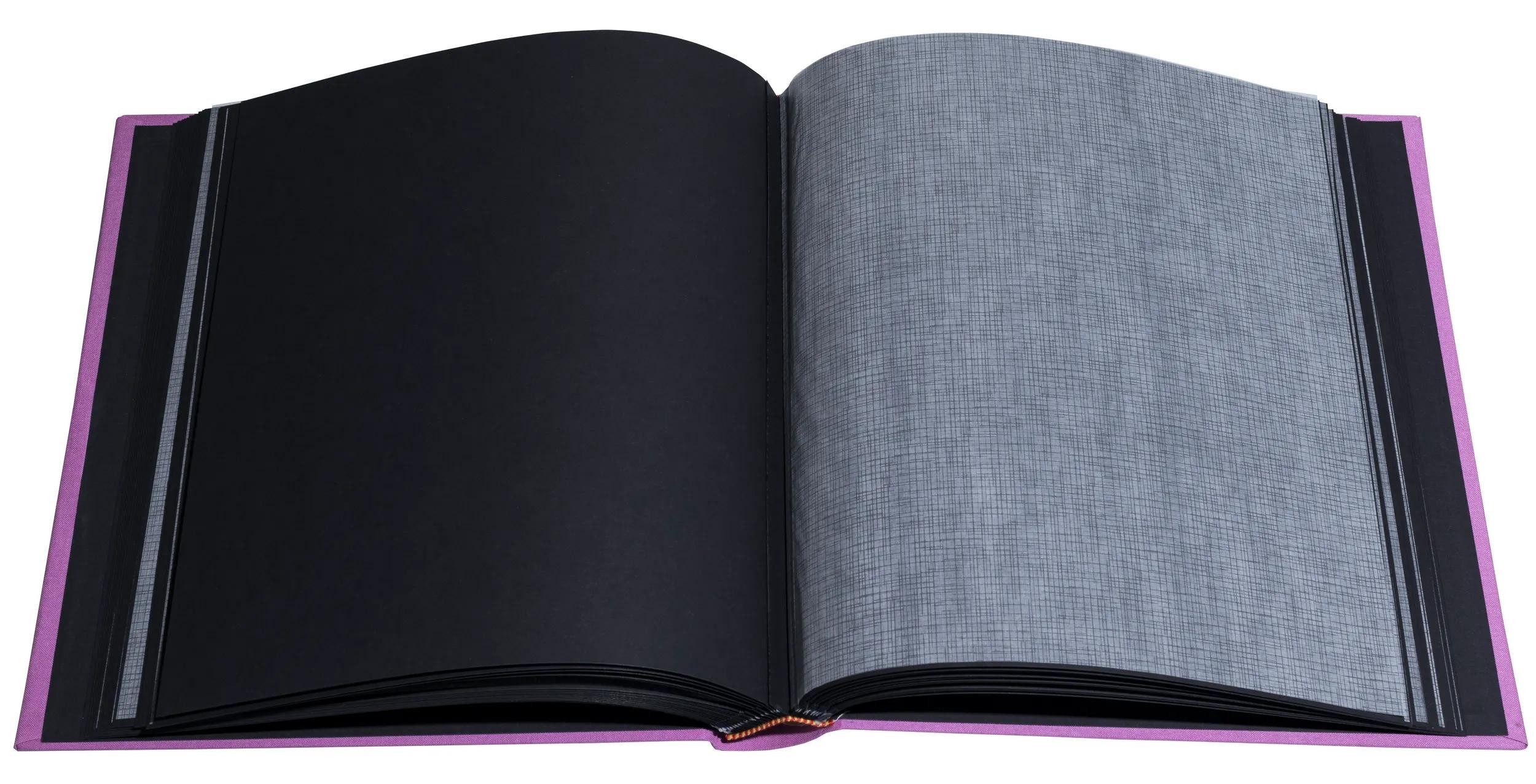 EXACOMPTA Fotoalbum Fotoalbum, 60 Seiten schwarz, 29x32 cm, Pop'N Co - Flieder - 16090E, Fotoalben Erinnerung