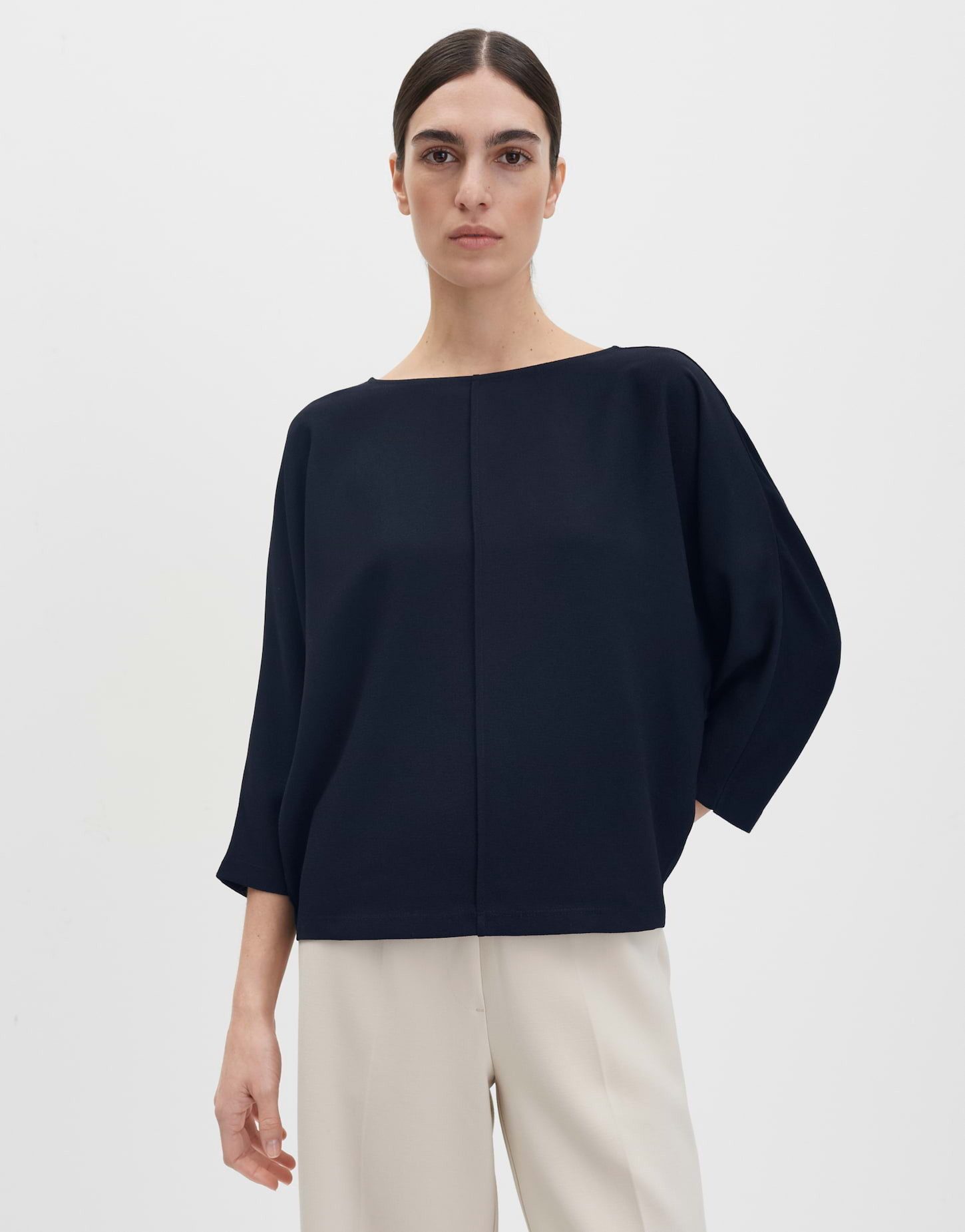 someday 3/4-Arm-Shirt KALOTTA Regular im Materialmix schmal zulaufend, dezente Struktur, fließender Fall