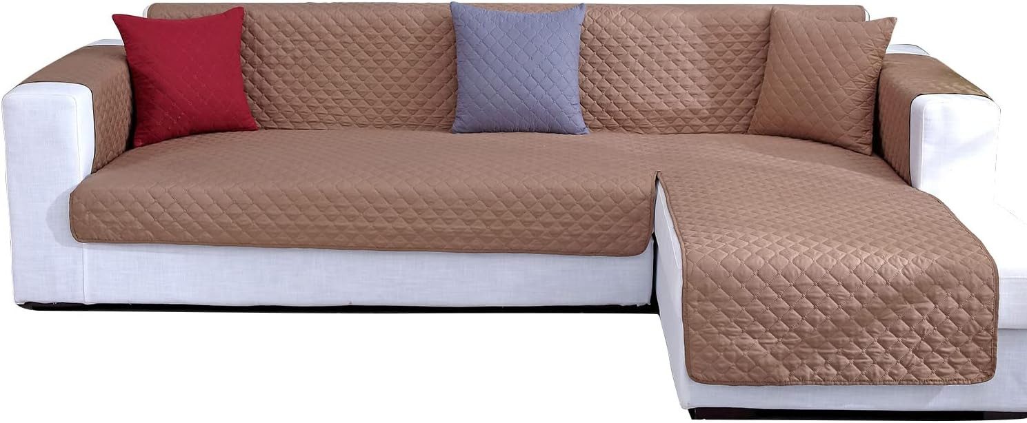 LIANNA Sofahusse Wasserabweisende Sofahusse, gesteppt, wendbar, Schutz für L-Sofa