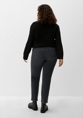 TRIANGLE Bequeme Jeans Slim: Jeans mit Saumschlitz Waschung, Stickerei