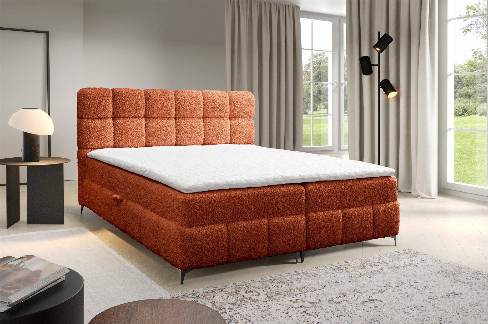 Boxbett Bett Schlafzimmerbett FUN ADRIANA in Stoff Rolf