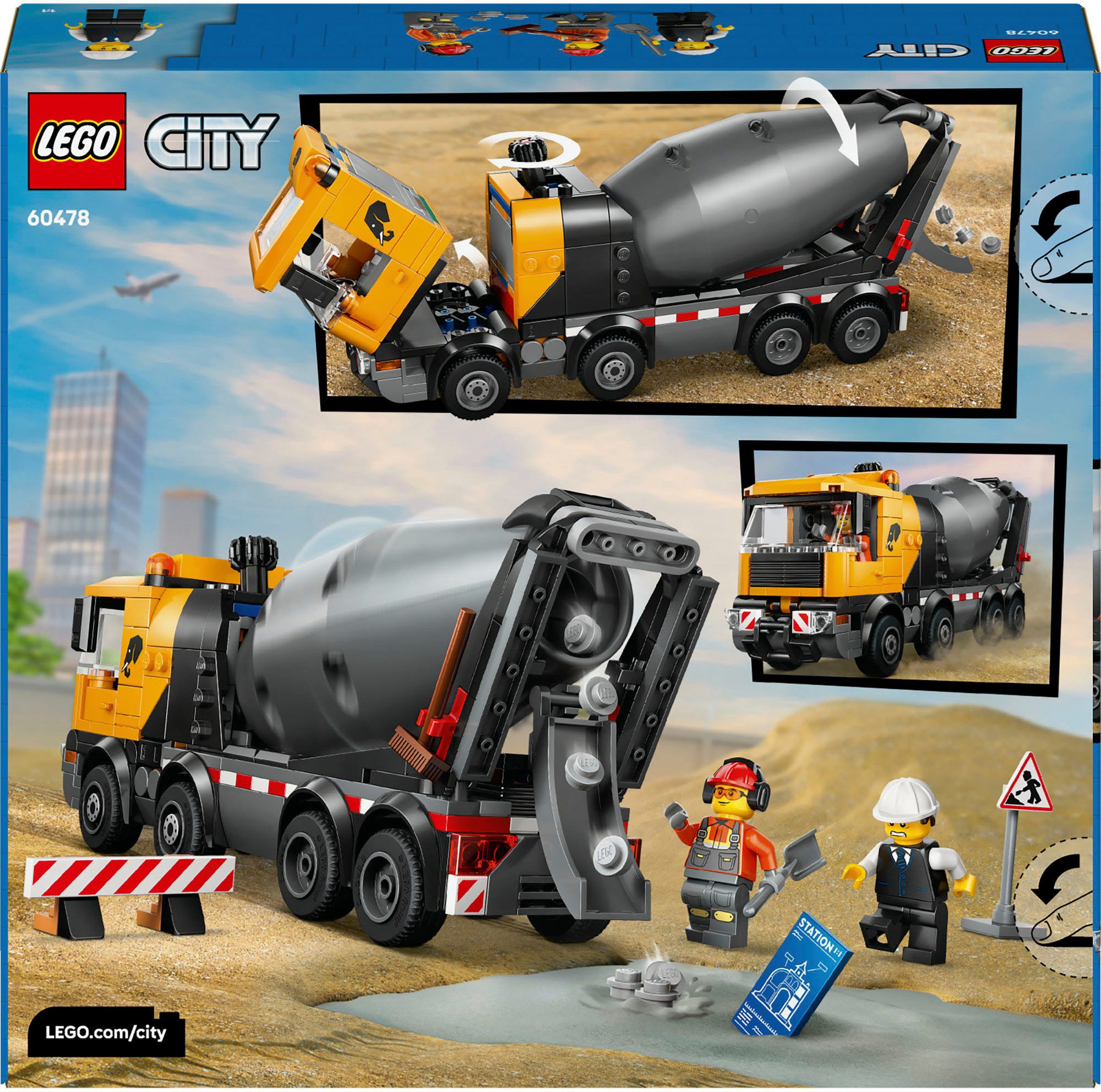 LEGO® Betonmischer (60478), LEGO City Konstruktionsspielsteine, (371 St), M günstig online kaufen