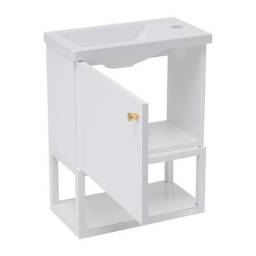 PFCTART Waschbeckenunterschrank Badmöbel Waschbecken mit Unterschrank 40 cm, Einsatz-Waschbecken