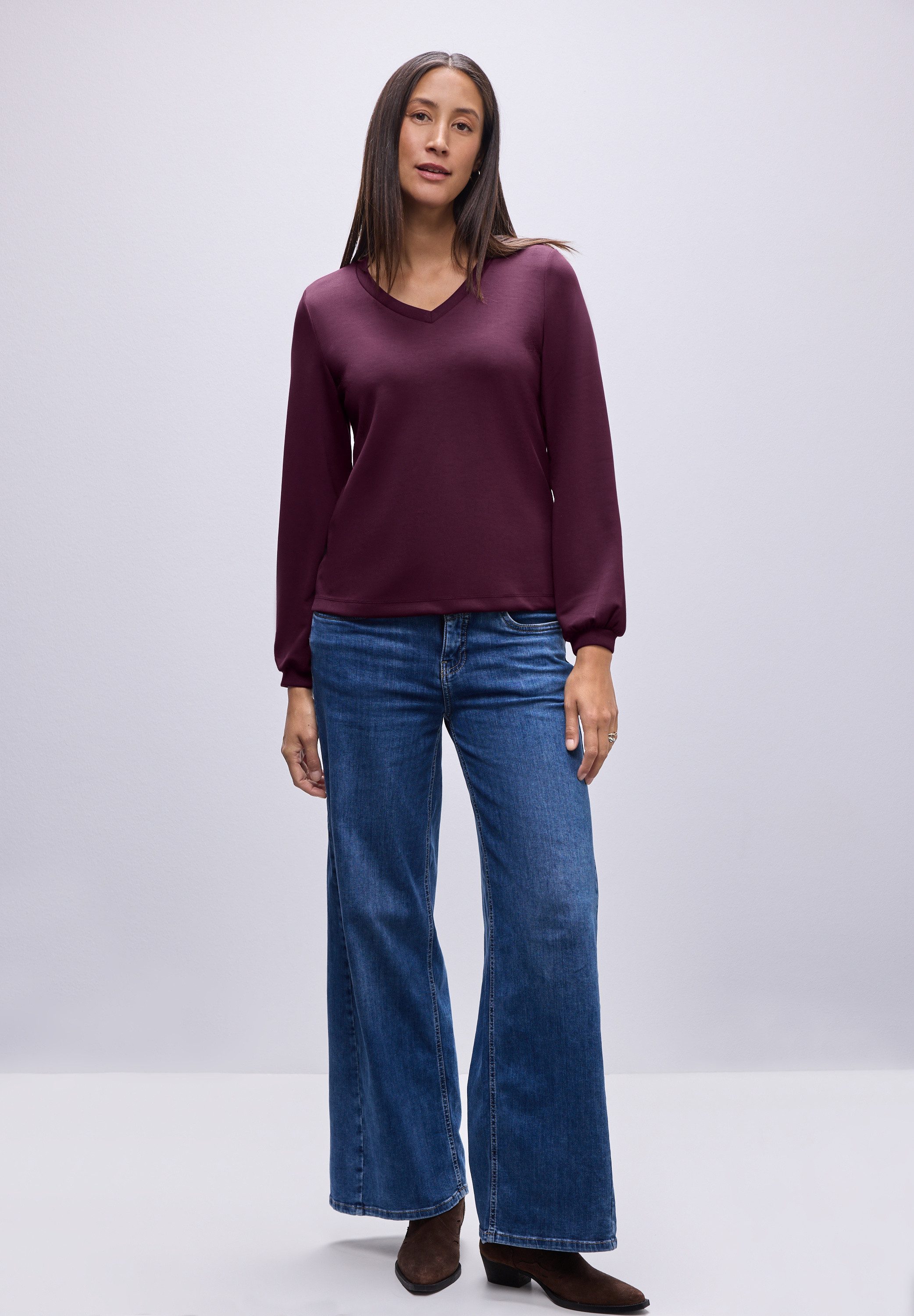STREET ONE Langarmshirt im Silk Look – Bild 4 von 5