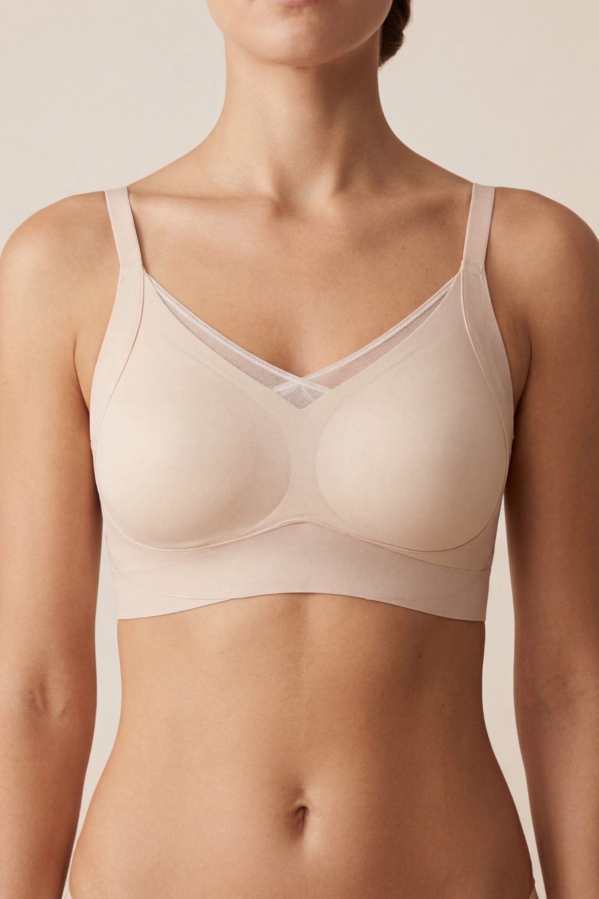 C&CITY Schalen-BH Nahtloser Laser-Cut-BH mit Polstern CC419 Rosa