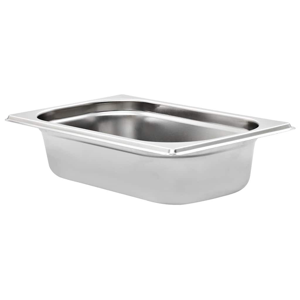 vidaXL Thermobehälter Gastronormbehälter 8 Stk. GN 1/4 65 mm Edelstahl, Elstahl, 8x Gastronormbehälter GN-Behälter Gastronorm Edelstahl GN 1/4 65 mm – Bild 3 von 5