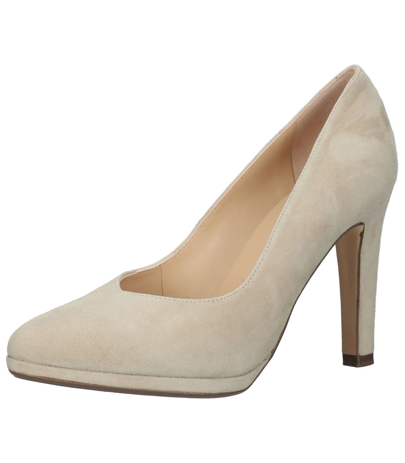 Peter Kaiser Pumps Veloursleder High-Heel-Pumps Beige