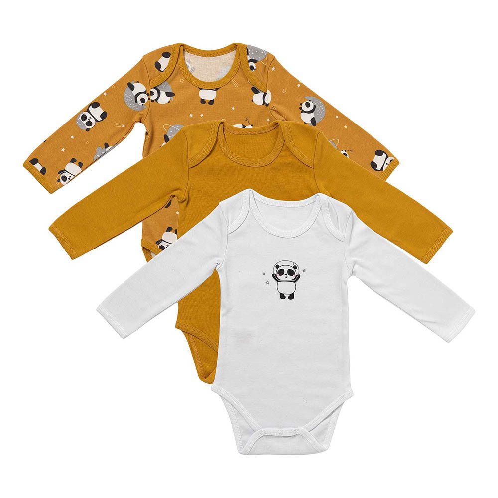 Schlummersack Langarmbody Bio Baby-Bodys langarm 3er-Pack OEKO-TEX zertifiziert