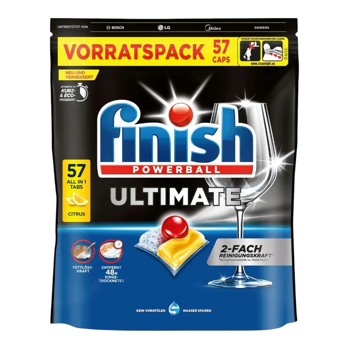 FINISH Powerball Ultimate All in1 Citrus 57er Caps Spülmaschinentabs
