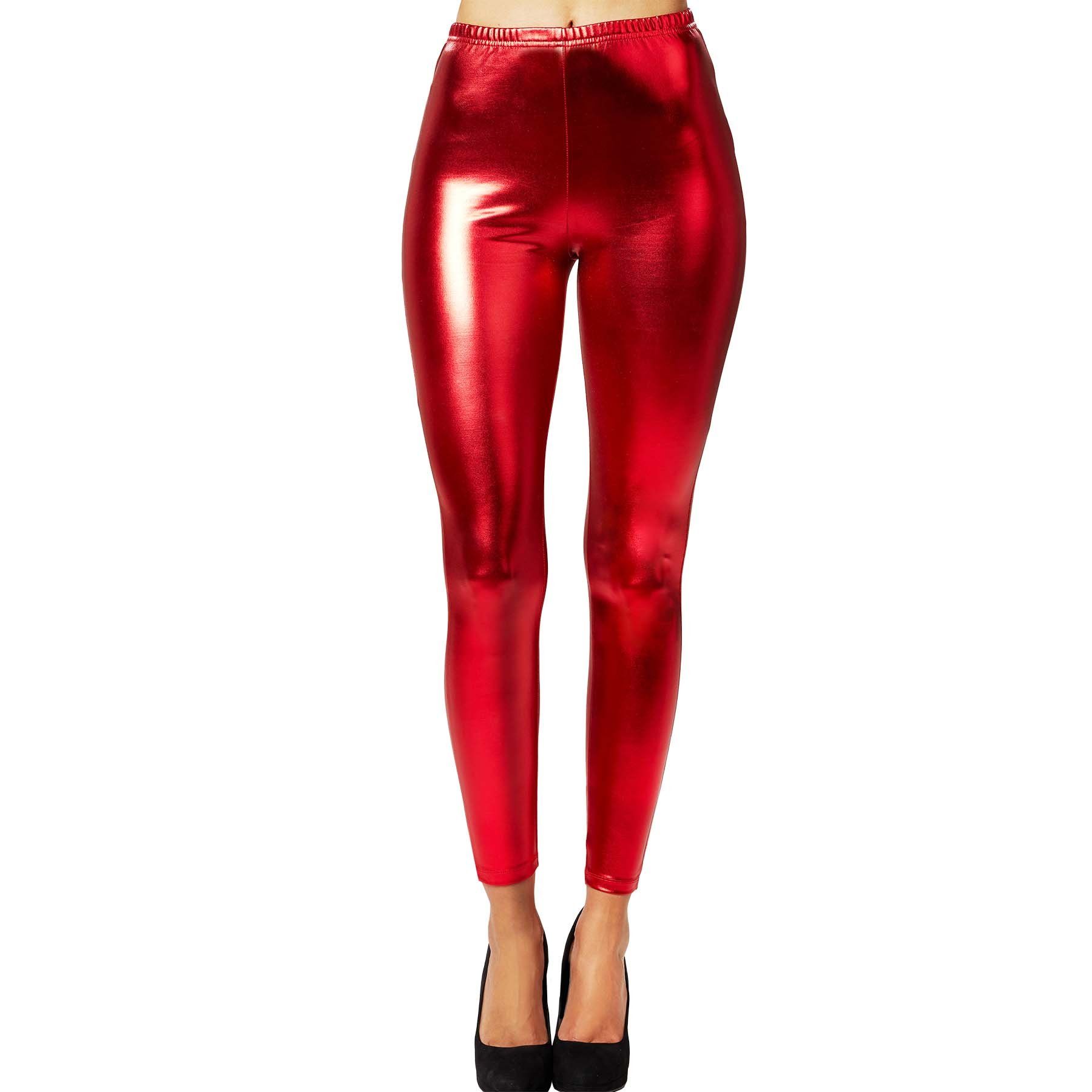 Leggings dressforfun rot Metallic-Leggings