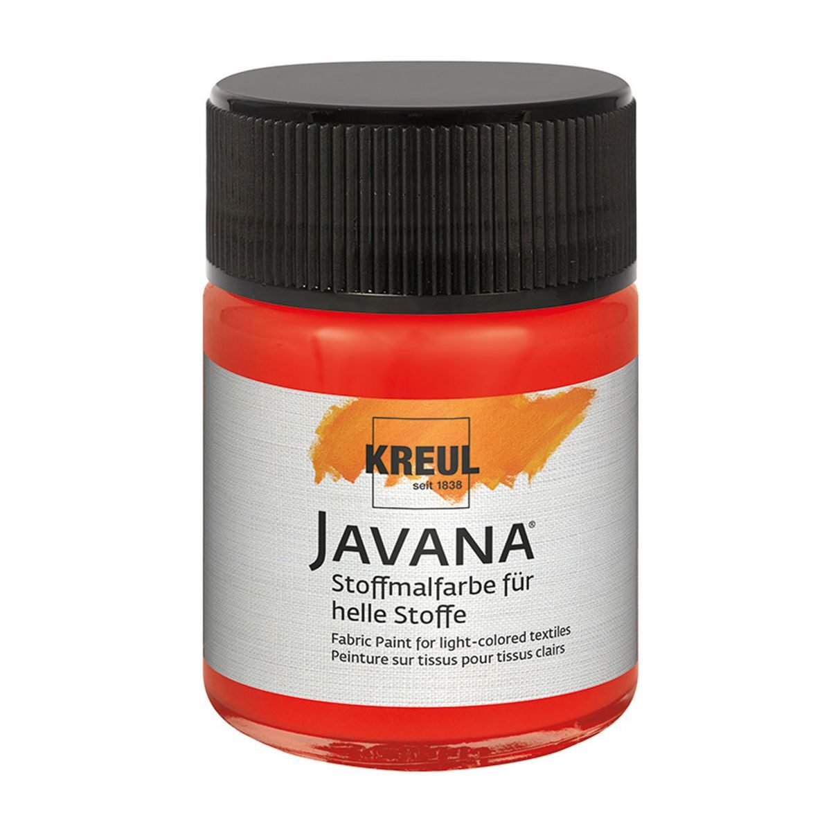 C. KREUL Stoffmalfarbe KREUL Stoffmalfarbe JAVANA rot 50ml Glas