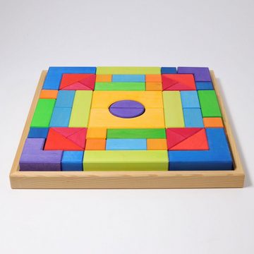 GRIMM´S Spiel und Holz Design Spielbausteine Holzspielzeug Standardkasten 46 Bauklötze im Holzrahmen