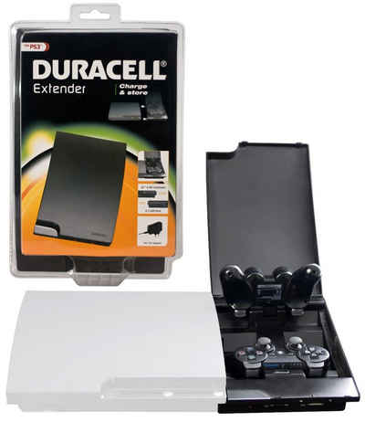Duracell Konsolen-Dockingstation Dual Ladestation Ladegerät Box Docking Dock, Netzlader mit USB-Hub + Kartenleser für PS3 Slim + Wireless Controller