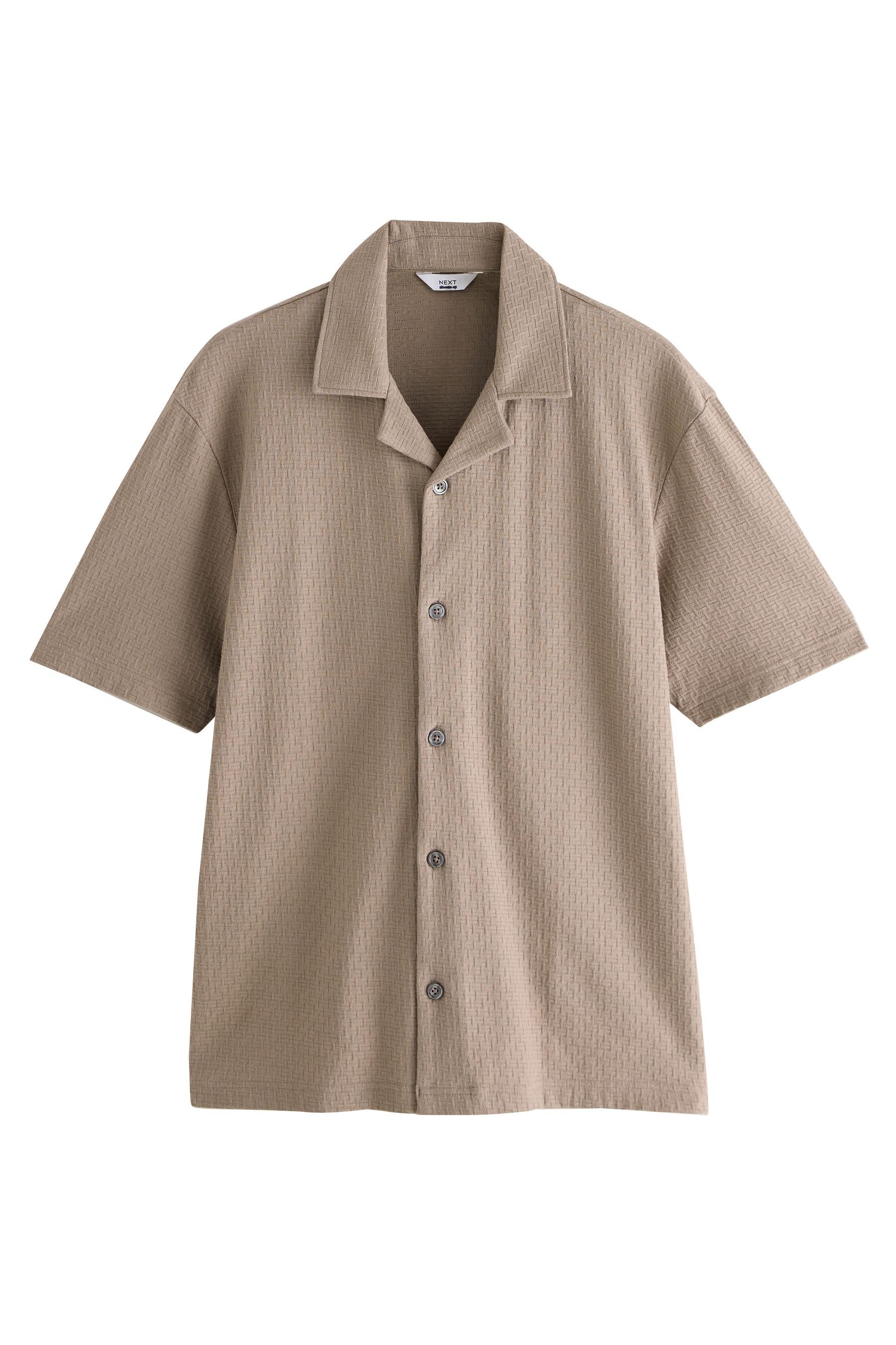 Next Poloshirt Strukturiertes Hemd aus 100 % Baumwolljersey (1-tlg) günstig online kaufen