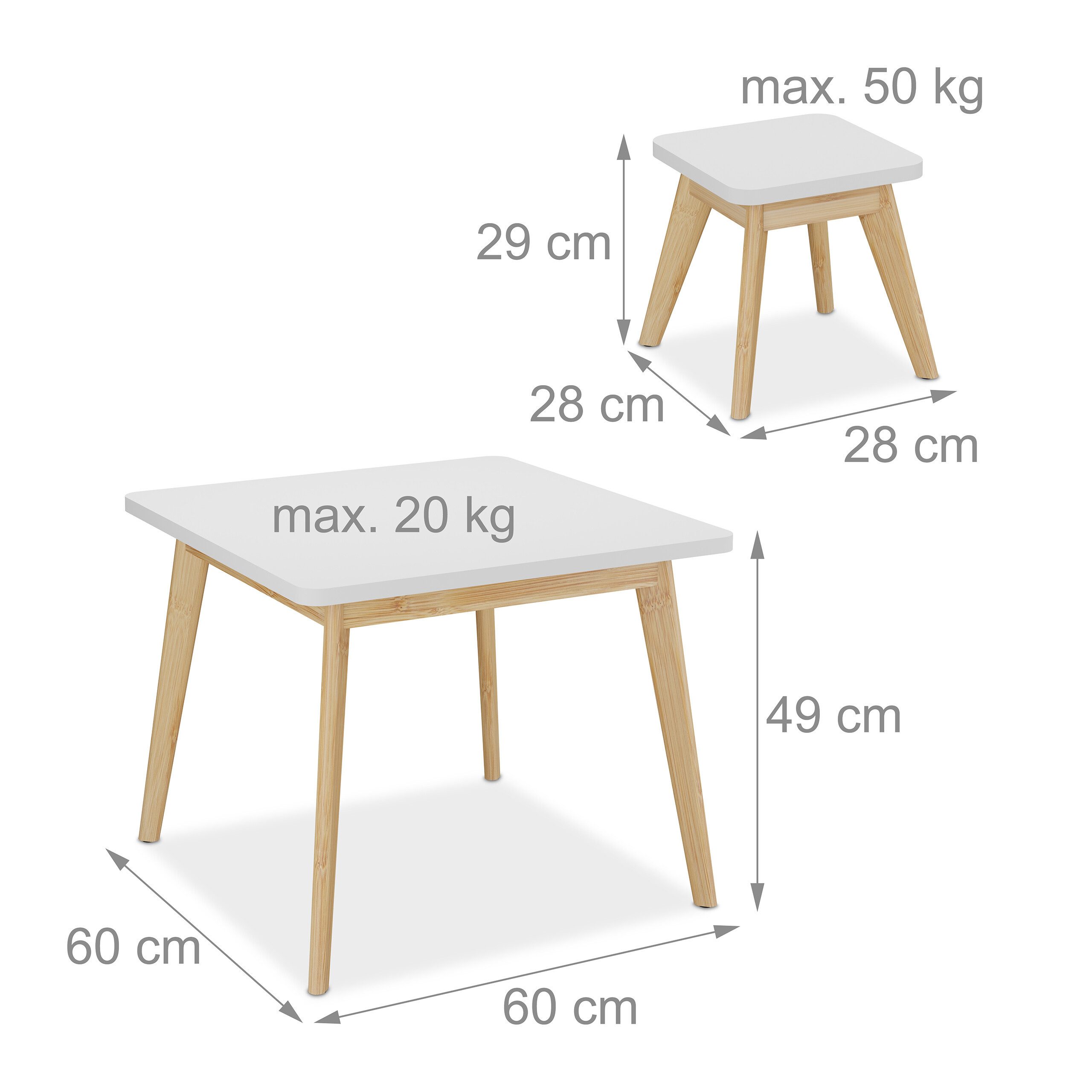 relaxdays children's seating group, 5-piece children's seating group, (5-piece)