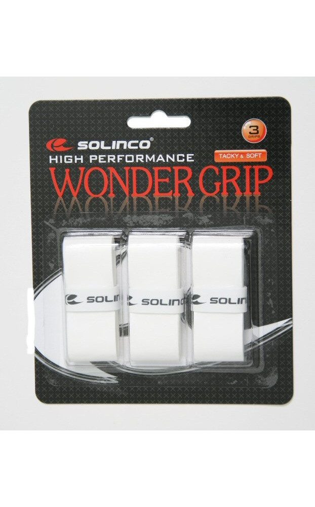 Solinco Griffband Overgrip Wonder 0.6mm (Tacky und Soft) weiss 3er