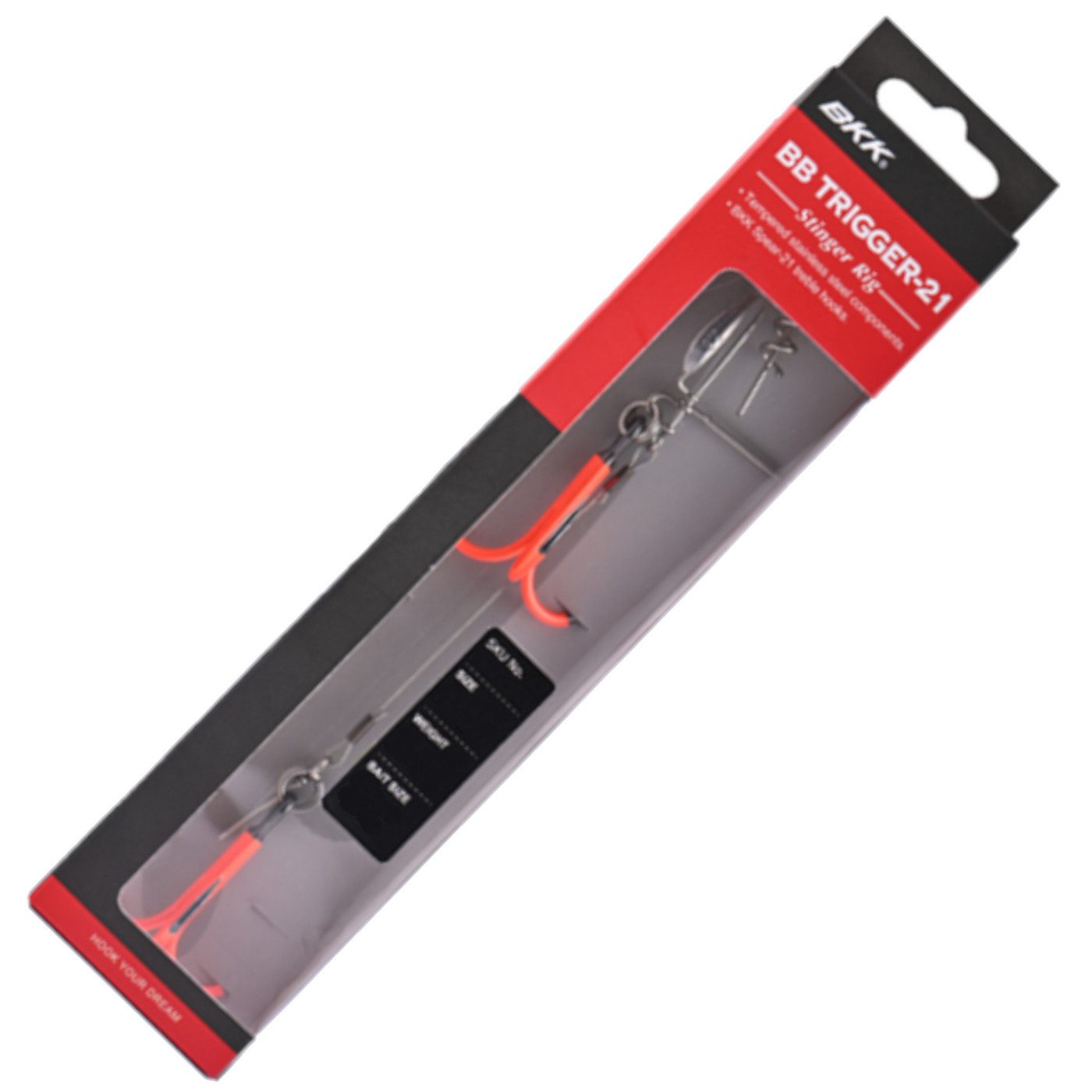 Drillingshaken BKK BB Trigger-21 UVO Stinger Rig - Stingerhaken