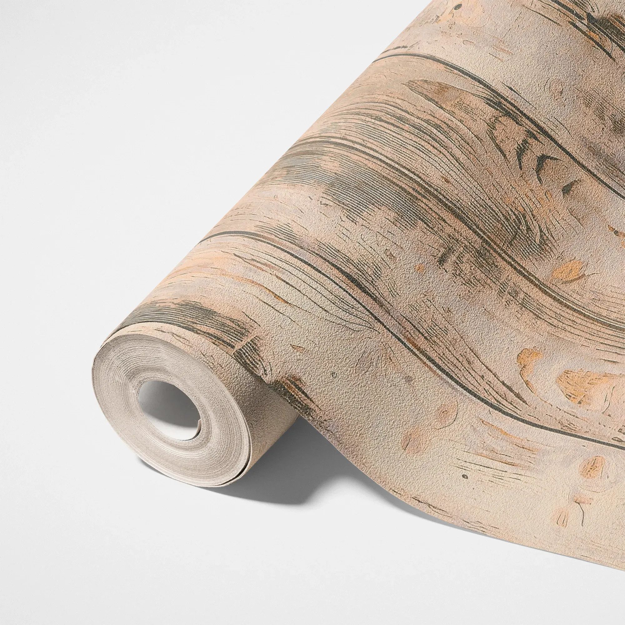 A.S. Création Vliestapete Rustikales Holz, leicht strukturiert, Holz, Vliestapete Holzoptik rustikal Natur, Beige, Braun und Schwarz