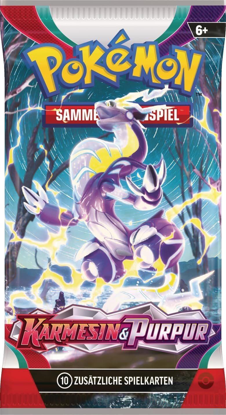 POKÉMON Sammelkarte Pokémon Karmesin und Purpur Booster Pack Sammelkarten - 1x Booster