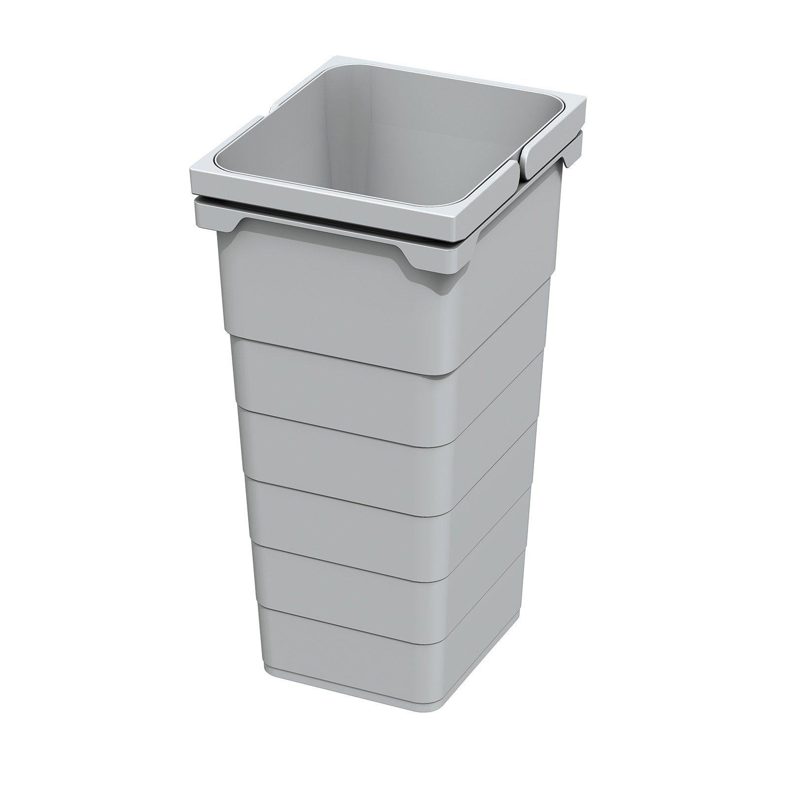 SO-TECH® Mülltrennsystem Ninka Abfalltrennsystem 50 eins2vier Höhe mm mm alugrau, 330 Korpusbreite / L dunkelgrau für 600