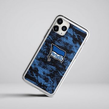 DeinDesign Handyhülle Flagge Logo Hertha BSC Logo, Grunge, Apple iPhone 11 Pro Max Silikon Hülle Bumper Case Handy Schutzhülle