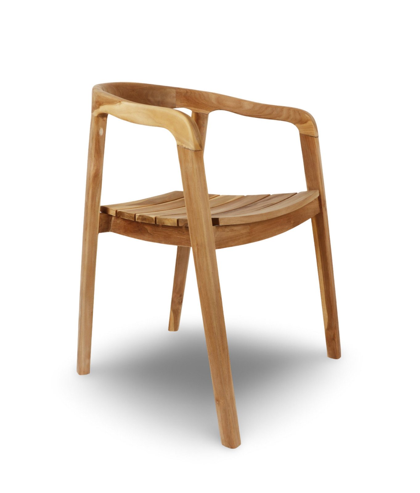 BURI Stuhl Teaksessel 53x55x78cm Sessel aus Teakholz Stuhl aus Holz Möbel Teak