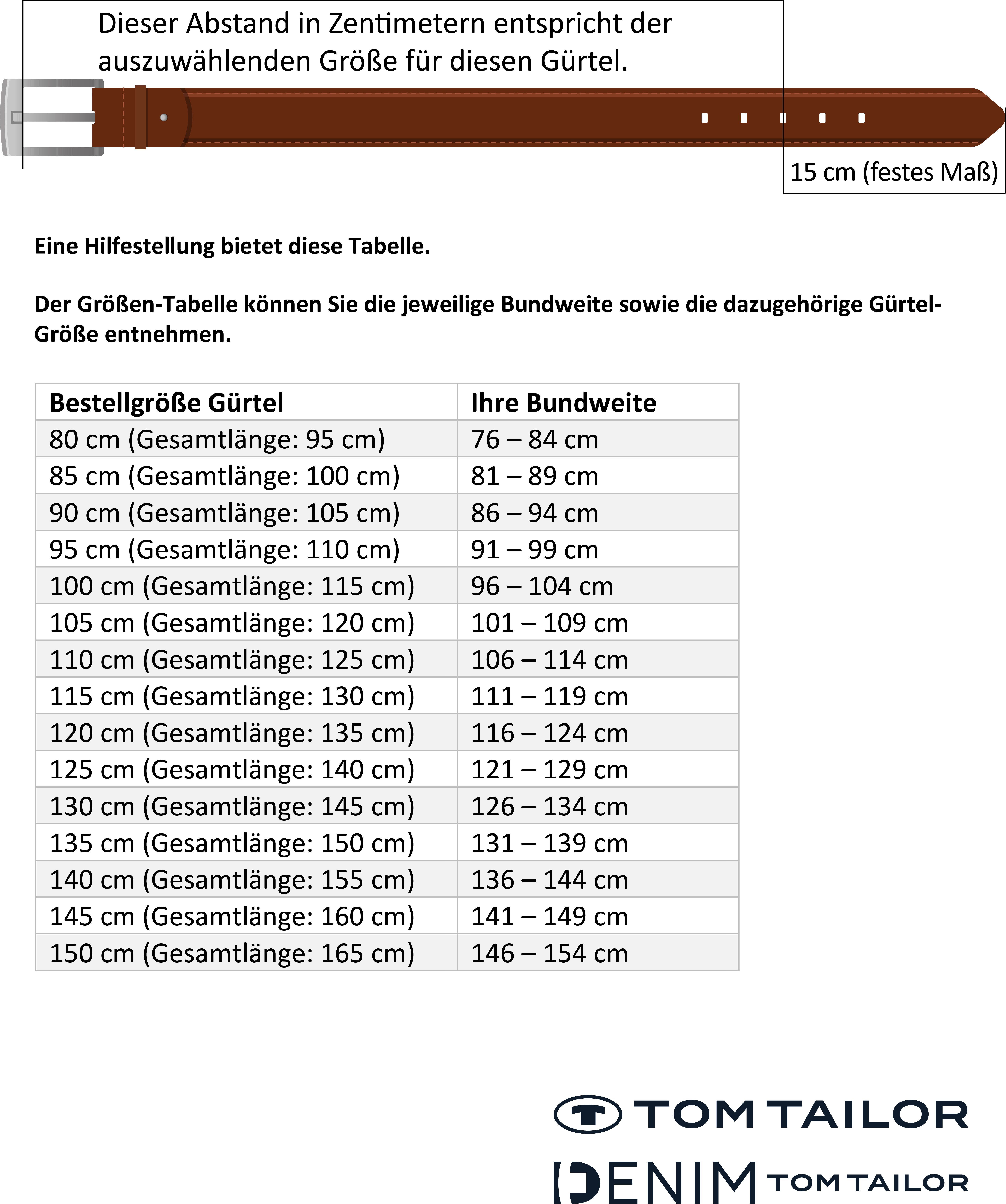 TOM TAILOR Ledergürtel TTAUDREY 3,5 cm günstig online kaufen