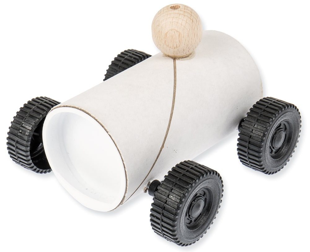 matches21 HOME & HOBBY Rennauto Kartonrollen Bastelset für Kids Holzbaukasten
