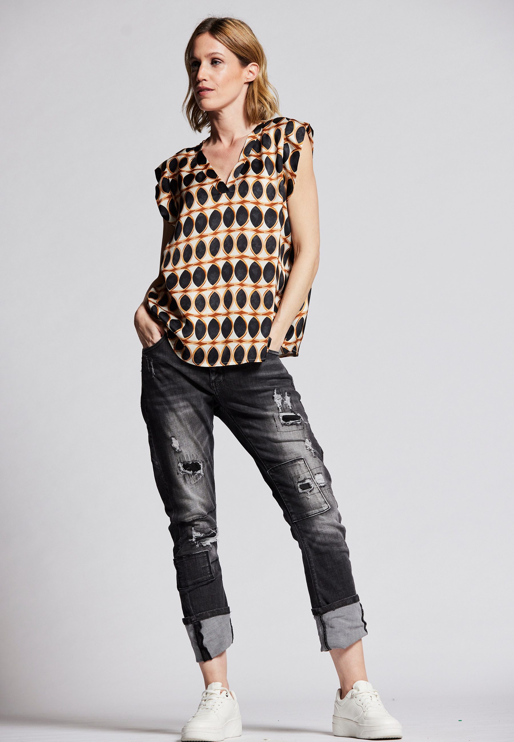 Andijamo-Fashion Shirtbluse LUXURY DOT Print günstig online kaufen