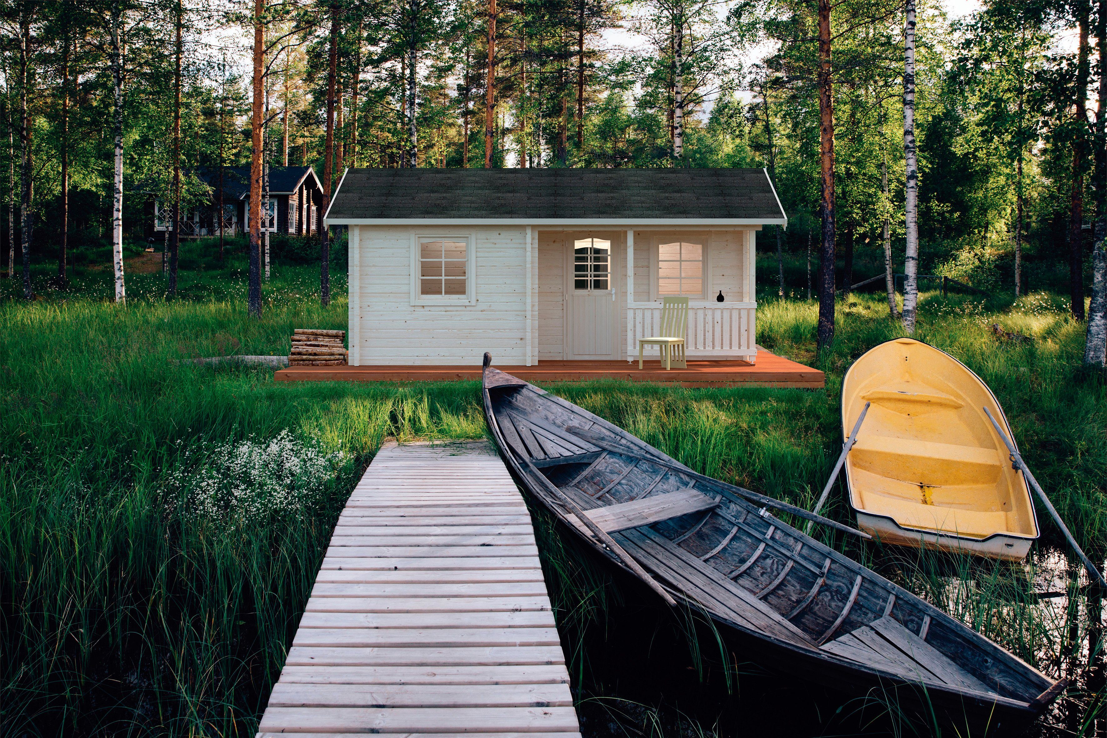 Palmako Gartenhaus Ferienhaus Sandra, BxT: 620x470 cm, inklusive Fußboden