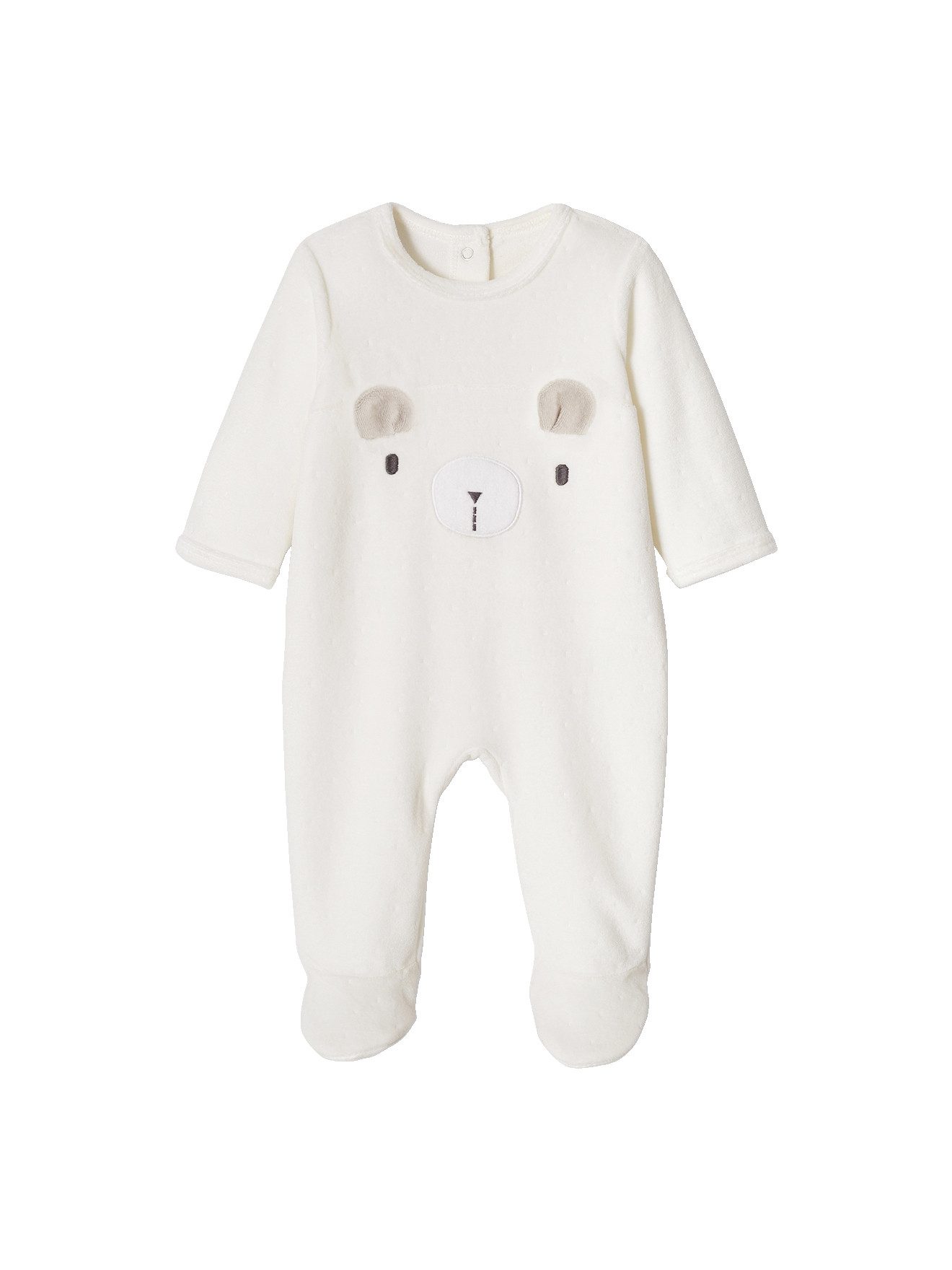 Schlafanzug Baby Samt-Strampler