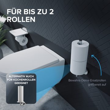 ovimar Toiletten-Ersatzrollenhalter Skodsbol (1-St), aus Edelstahl in Silber zur Zum Bohren