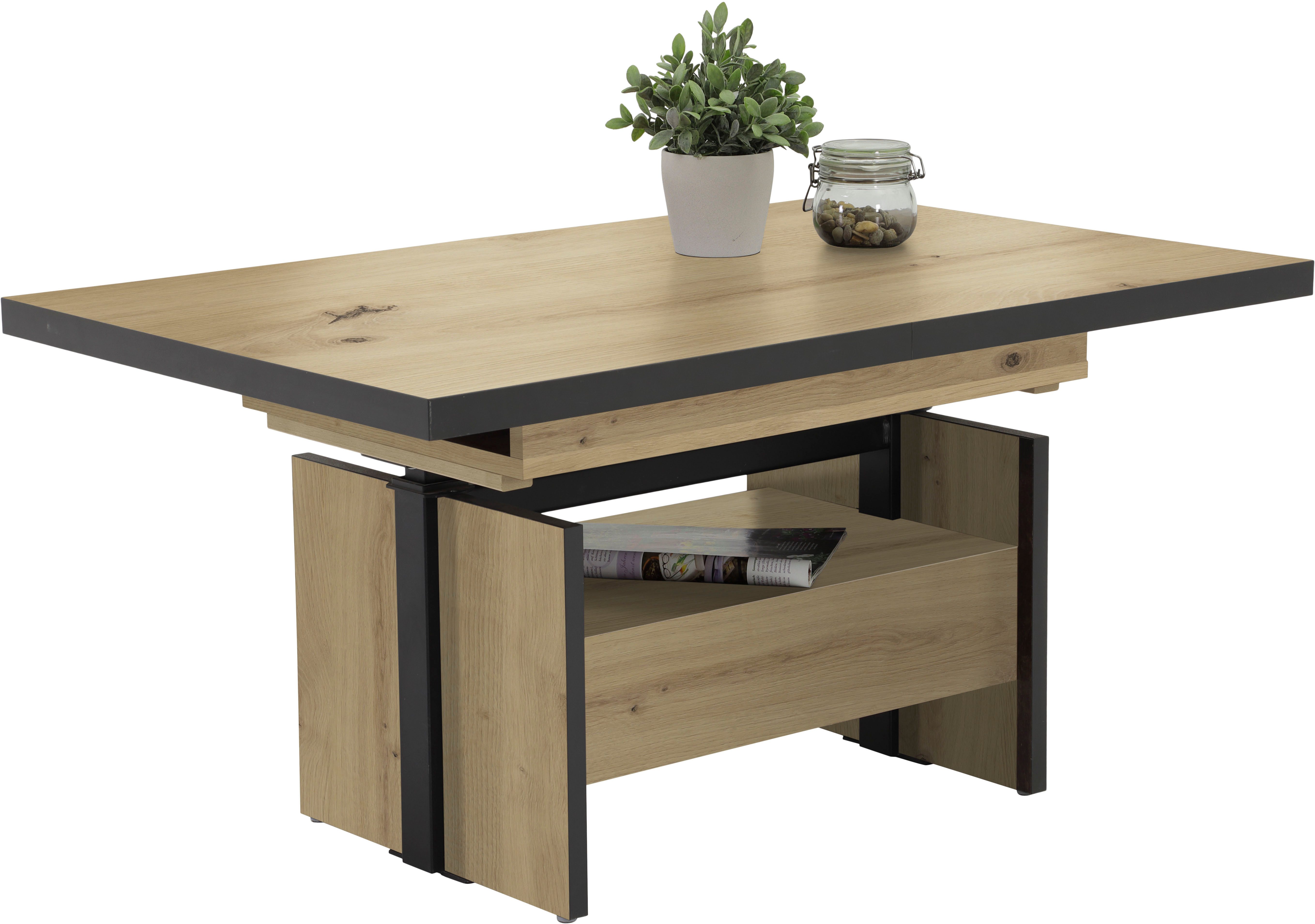 HELA Couchtisch Noah, ausziehbar und höhenverstellbar, mit Schubkasten, vin günstig online kaufen