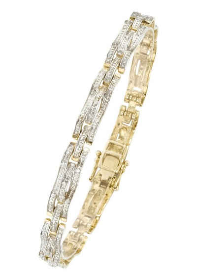 Firetti Armband Schmuck Geschenk Gold 333 Armschmuck Armkette Goldarmband Fantasie, mit Diamant