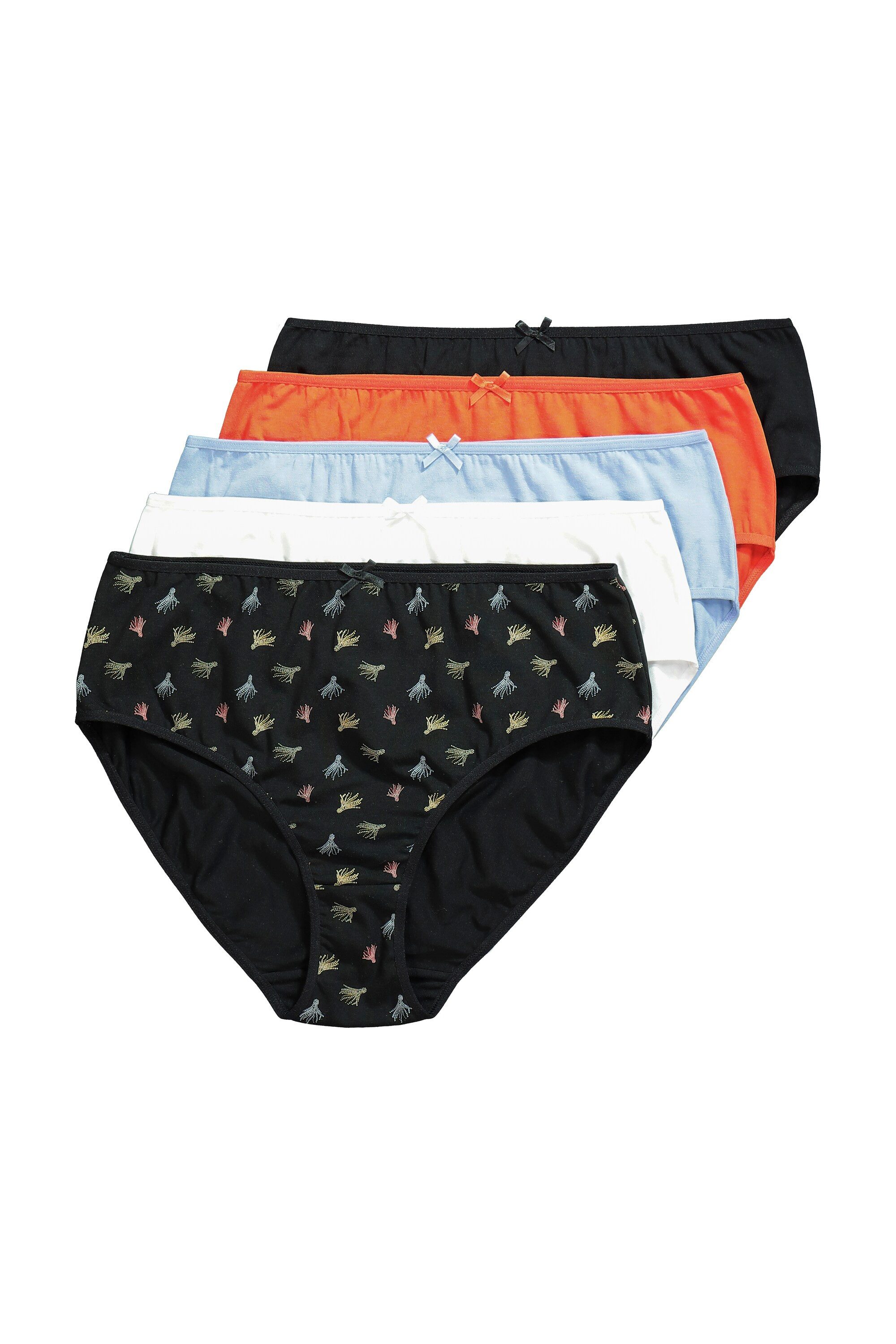 Slip Midislips 5er-Pack Muster / einfarbig