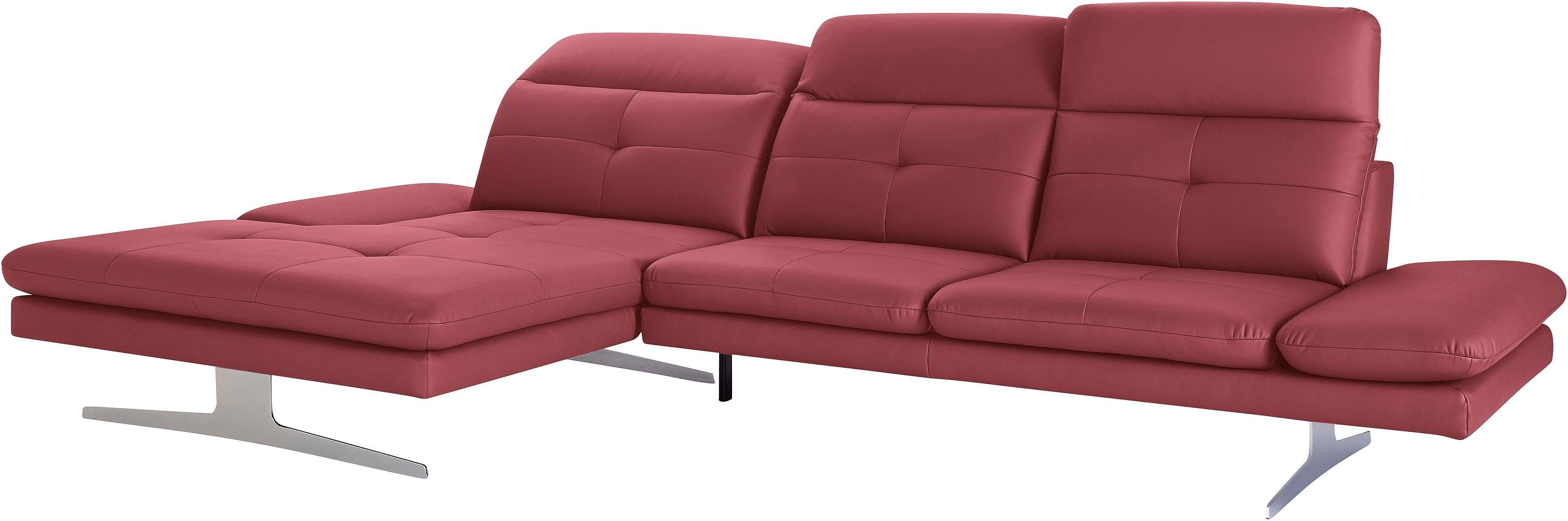 exxpo - sofa fashion Ecksofa Dana, L-Form, inkl. Kopf- bzw. Rücken- und Armlehnenverstellung