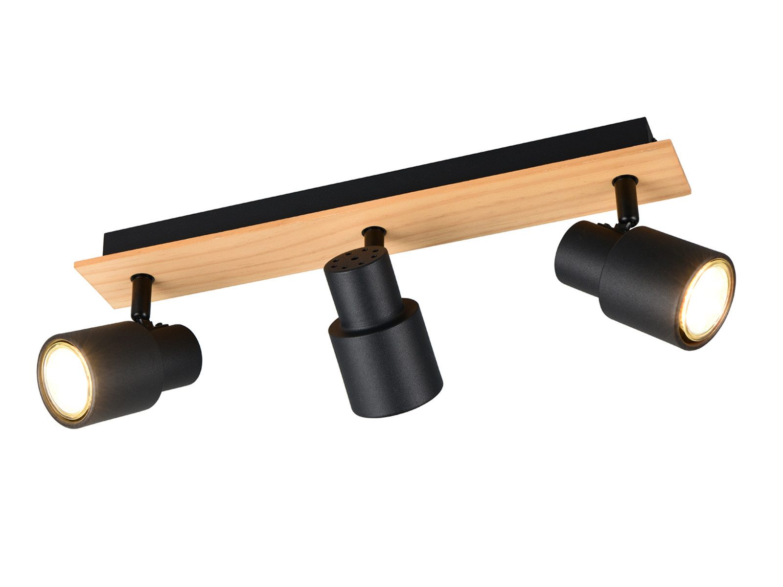 Reality Leuchten LED Deckenspots, Dimmfunktion, LED wechselbar, über Lichtschalter in 3 Stufen dimmbar, warmweiß, Licht-strahler innen Decke-nbeleuchtung Spot-lampen Treppenhaus B:46cm