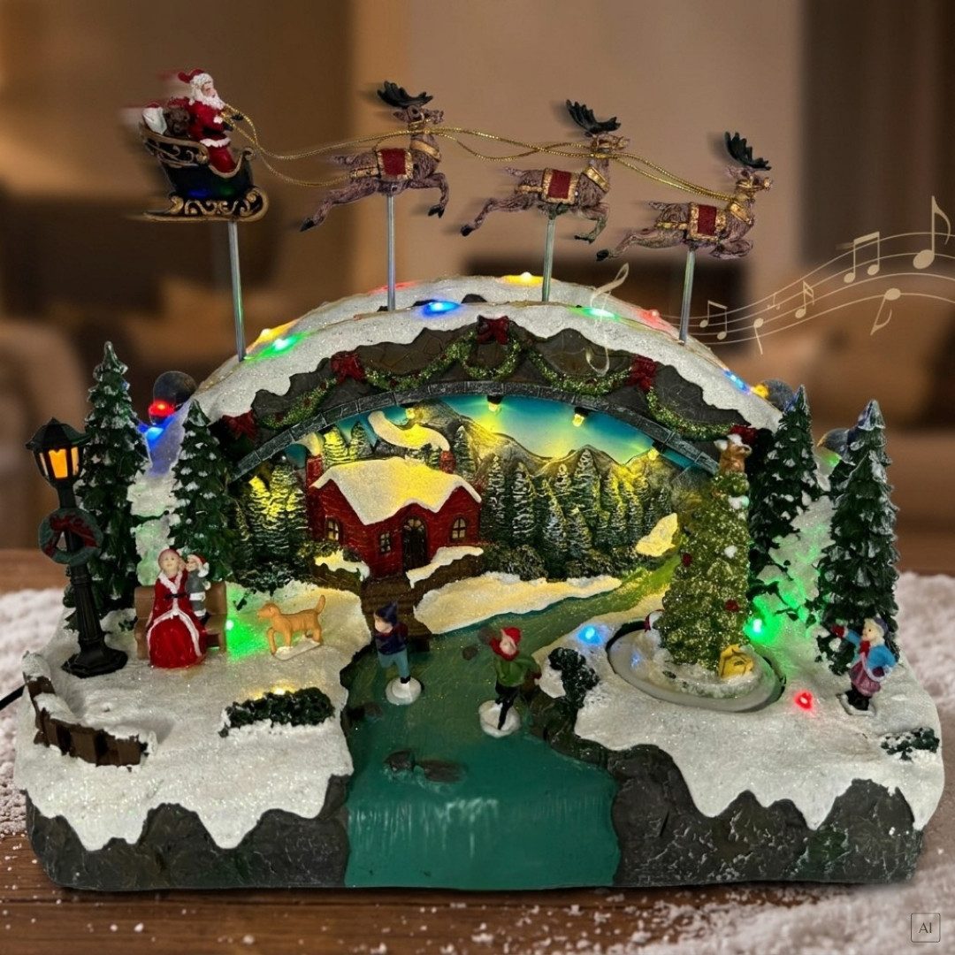 abc HOME Weihnachtsdorf Spieluhr