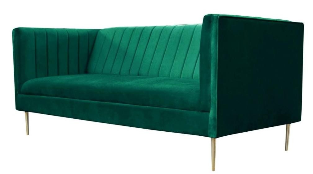 Xlmoebel Sofa Luxuriöses grünes Stoffsofa für das Wohnzimmer mit Platz, Hergestellt in Europa