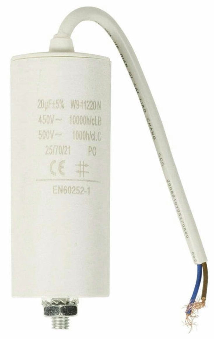 Nedis Wäschetrockner-Kondensator Kondensator 20 µF/450 V + Kabel | Kondensatboxen