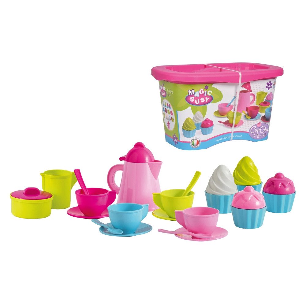 Simba Dickie Spielgeschirr Tee Service Magic Susy mit Cupcakes 24 Teile